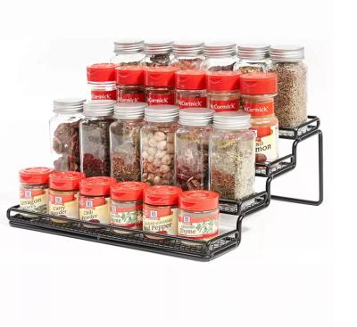 China (Size) Four-Layer Seasoning Rack Adjustable Position Kitchen Adjustable Spice Rack for sale