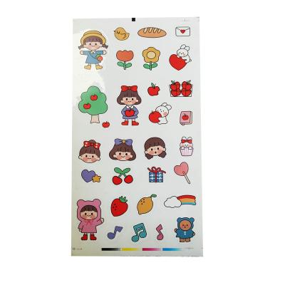 China A6 Kiss Hologram Holographic Adhesive Glossy Transparent Sticker Sheet Custom Cut for sale