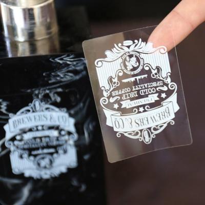 China Transparent business waterproof cosmstic stickers custom Shengcai logo labels for sale