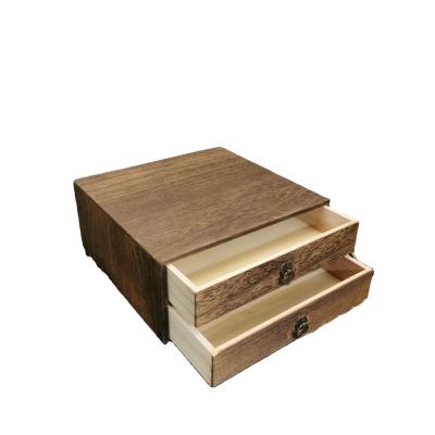 China Good Quality Packaging Wooden Tea Box Square Tea Packing Box Bamboo Wood Wood Recyclable Suitable for sale