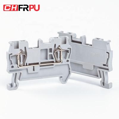 China CHFRPU Brass ST1.5 1.5mm2 Combo DIN Rail Spring Terminal Block Removal Spring for sale