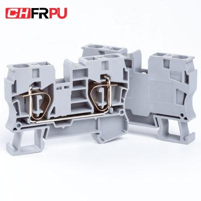 China CHFRPU ST10 10mm2 DIN Spring Terminal Block Brass Rail Combo Spring Terminal Block for sale