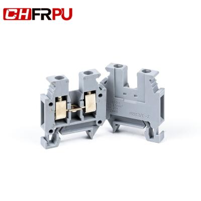 China CHFRPU MBK3-E/Z 2.5mm2 Combined Micro DIN Rail Screw Terminal Block Mini Feed Through Cage Stud-Terminal Block MBK3-E/Z for sale