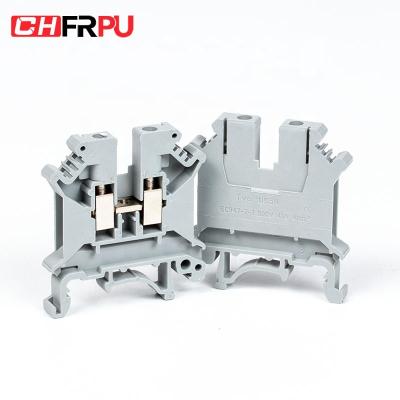 China CHFRPU UK5N 4mm2 DIN Rail Screw Terminal Block Terminal Block Brass Conductor Feed Through Cage Terminal Block Input/Output Wire Connector for sale