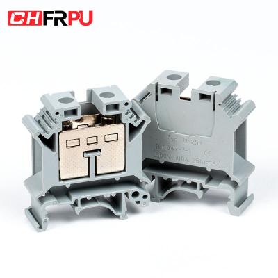 China CHFRPU UK25N 25mm2 DIN Rail Saddle Terminal Block Brass Conductor Terminal Block V0 Nylon Plastic Terminal #N/A for sale