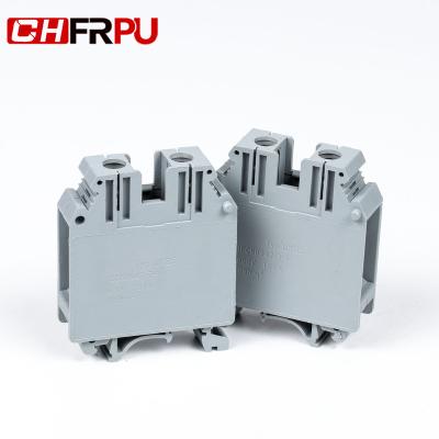 China CHFRPU UK35N-high 35mm2 DIN rail screw TB terminal 7-2AWG conductor connectors brass accessories tech for sale