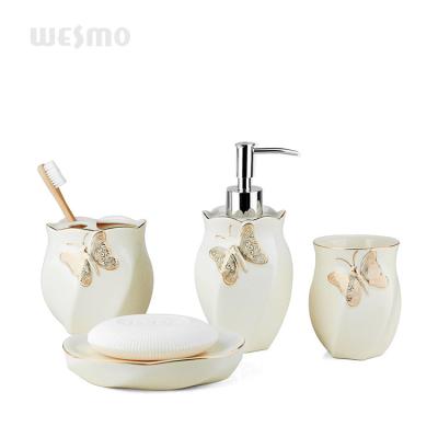 China Sustainable Exclusive Design Porcelain Bathroom Set for sale