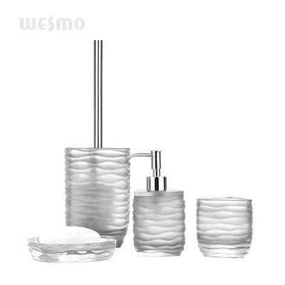 China Clear Hotel Resin Bathroom Set for sale