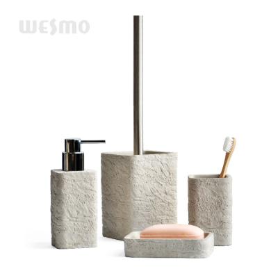 China Sustainable outstanding polyresin bathroom set for sale