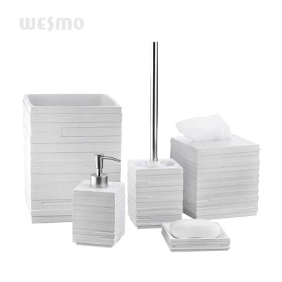 China Durable Hotel Design Polyresin Bathroom Set for sale