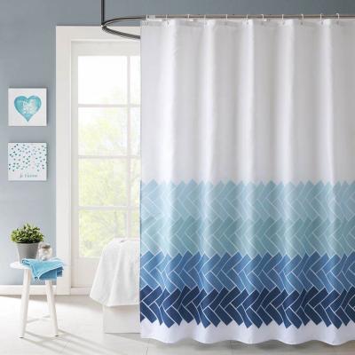 China SUSTAINABLE RUNNING ITEMS Screen Printing Water Proof Fabric Bathroom Shower Curtain for sale