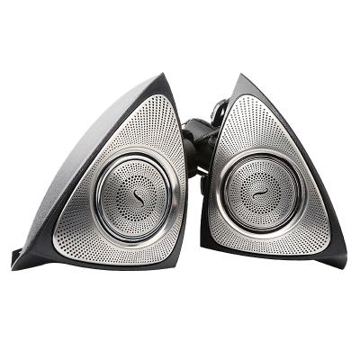 China PVC+Silicone 64 colors rotary 3d tweeter treble speakers with ambient lights for Mercedes Benz W213 e class 2016-2020 for sale