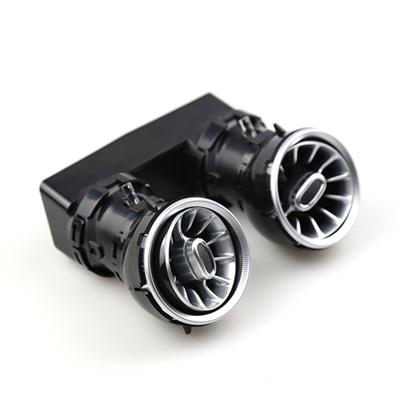 China PVC+Silicone Two Turbine Air Vents In Rear Row With Ambient Light For Mercedes Benz W205 C Class 2015-2021 for sale