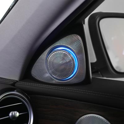 China PVC+Silicone 3d rotary treble tweeter speakers with ambient lights for Mercedes Benz W205 c class 809 2019-2020 with 64 colors for sale