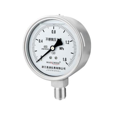 China Tester de presión de presión a prueba de choques con hilo lleno de aceite 304ss M20*1,5 medidor de presión de agua en venta