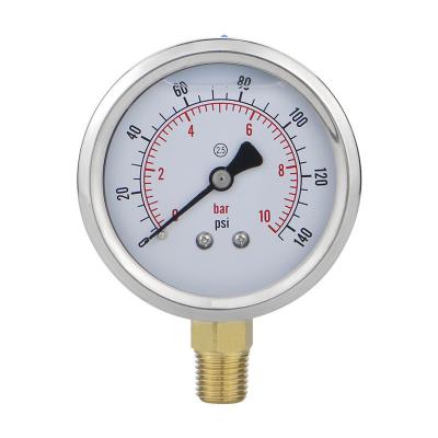 China 400bar 600bar Pressure Indicator Manometer Pressure High Precision Gas Pressure Gauges for sale