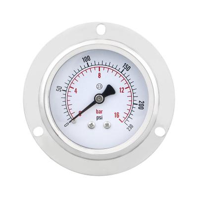 China Y60ZTBF 2.5-inch Stainless Steel Pressure Gauge with 2.5% Accuracy and Flanged Edge for sale