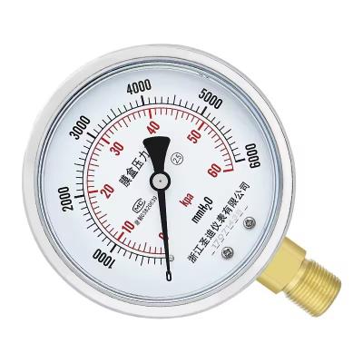 China 100mm Panel Manometer Pressure Gauge for Accurate Hydraulic Pressure Force Measurement for sale