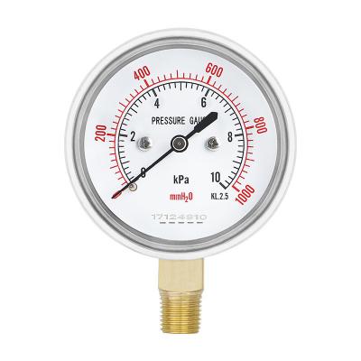 China YE60 2.5-100Kpa 2.5% precieze hydraulische brandstofdrukmeter voor automotive toepassingen Te koop