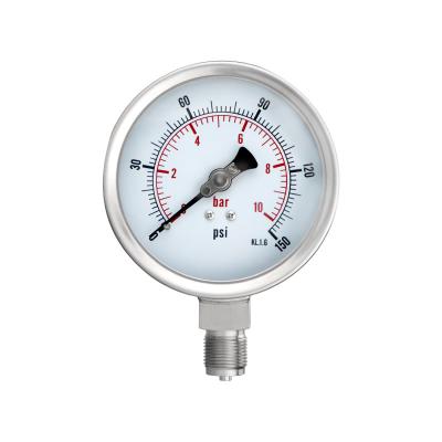 Cina Supporto OEM Tutto in acciaio inossidabile 400 600 bar Pressure Gauge Meter per la resistenza alla corrosione in vendita