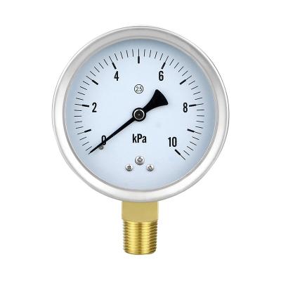 China Industrie CO2 Manometer 100mm 4 Zoll Diaphragma Siegel Druckmessgerät für Hydraulikgas zu verkaufen