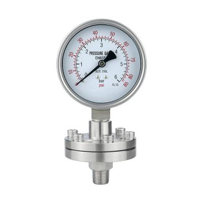 China Water Pressure Gauge YTP100BF 100mm Full Stainless Steel Diaphragm Seal Precision 1% for sale