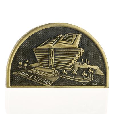 China Shape Museum Of Quran Souvenir Metal Fridge Tourist Magnet In Simicircle Shape for sale