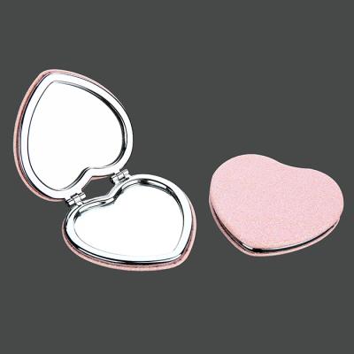 China Recyclable Heart Shape Flashing Pretty Delicate Fashion Wedding Gift PU Mirror Mirror Wedding for sale