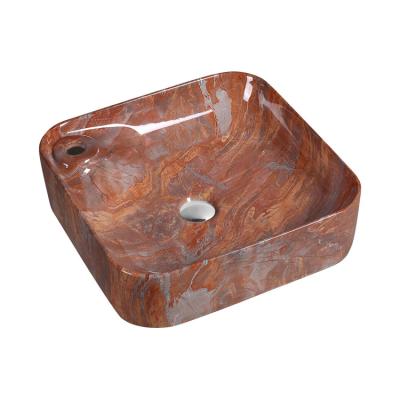 China Countertop Top Sinks Chaozhou Basin Wash Basin Cheap Marble Top Sanitary Ware Wash Basin Ceramic Marble Sink for sale