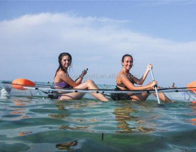 China Glass PC / Polycarbonate 2 Person Polycarbonate Bottom Rowing Kayak for sale