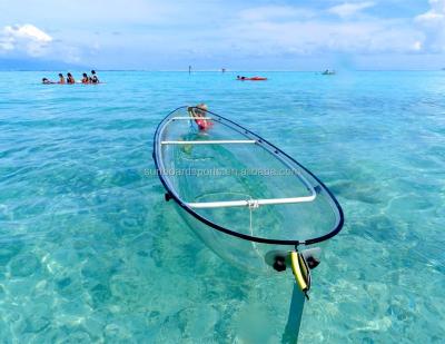 China PC / Polycarbonate PC Material Crystal Boat Sit On Top Transparent Canoe Kayak for sale