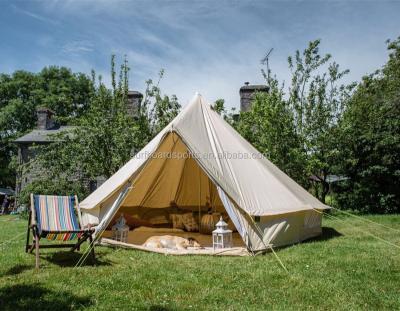 China Waterproof And Rust Resistant 4m 5m 6m Canvas Bell Family Tent for sale