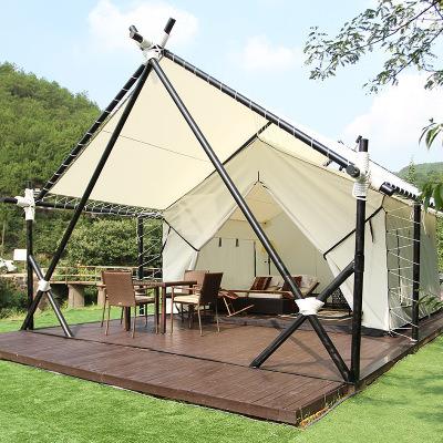 China Outdoor waterproof luxury canvas tent luxury safari tent glamping hotel tent for sale