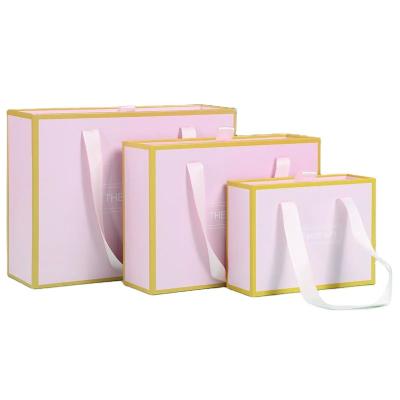 China luxury packaging boxes with handle drawer gift box package luxuriant Coated Paper custom gift box for sale