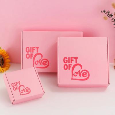 China Custom Personalisierter Versandkarton Rosa Bedruckt Corrugated Cardboard Mailing Paper Luxury Subscription Box for sale