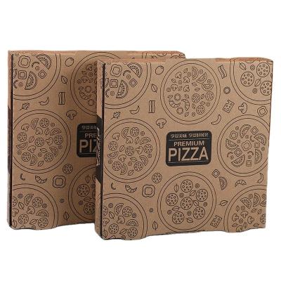 China Custom Logo Druck Lebensmittel mitnehmen Klappschachteln Pizza Verpackung Dessert Pizza Papierbox zu verkaufen