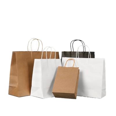 China Flat bottom kraft paper goodie bags logo custom printed paper bag for fruits and vegetables for sale