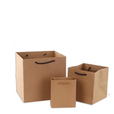 China Wholesale Custom Flower Large Size Kraft Paper Shopping Bag Extra Large Wide Base Bottom Kraft Paper Bags for sale