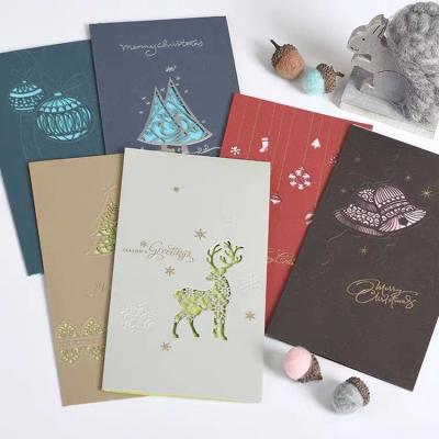 Chine Luxe joyeuses fêtes de Noël merci cadeau cartes de voeux ensemble diy carte de voeux sur mesure d'impression à vendre