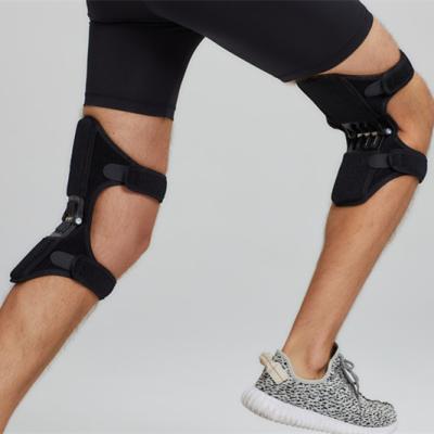 China New Mighty Joint Adjustable Knee Support Powerlift Knee Pads Brace Adjustable Spring Connected Force for sale