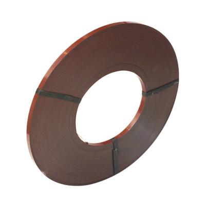 China Manual Packing Coffee Lacquered Painted Iron Strapping For Steel And Wood Strapping for sale