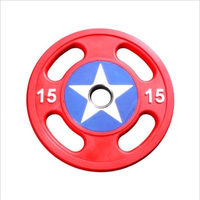 China Durable Gym Equipment PU Training Plates Bumper Tablets For Weight Lifting Barbell Weight Rubber Dish for sale