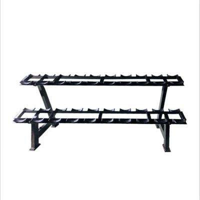 China 2019 Cafe Gym Equipment Dumbbell 2 Layers Storage Rack Dumbbell Rack for sale