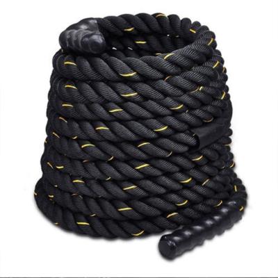 China Universal High Quality Power Training Gym Fitness Black Nylon Battle Ropes for sale