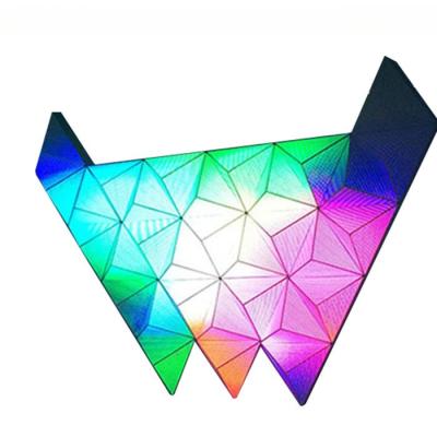 China High Brightness Indoor 3d LED Triangular DJ Screen for Nightclub Stage Pub Visual Effects for sale