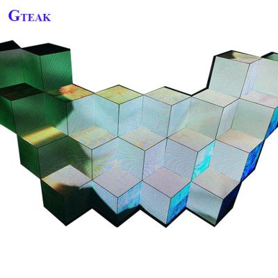 China RGB pixel 3d led cube dj booth for sale