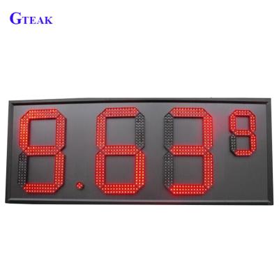 China 15 inch 7-segment led large red color outdoor digit for sale