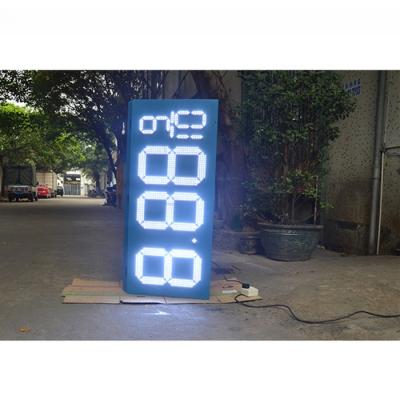 China shenzhen guangzhou gas station price board red white blue green  7 segment digital led  gas price sign for gas station for sale