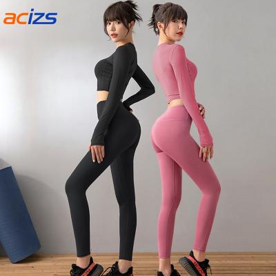 China Custom Made Soft Ladies Breathable Sportswear Yoga Sportswear Suit High Quality Women's Fitness Clothing For Women Adults Fall 1 Set for sale