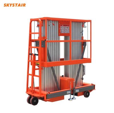 China Work Ladder Lift Platform Aerial Work Lift Aluminum Platform Lightweight/Portable Double Platform Aluminum Mast for sale